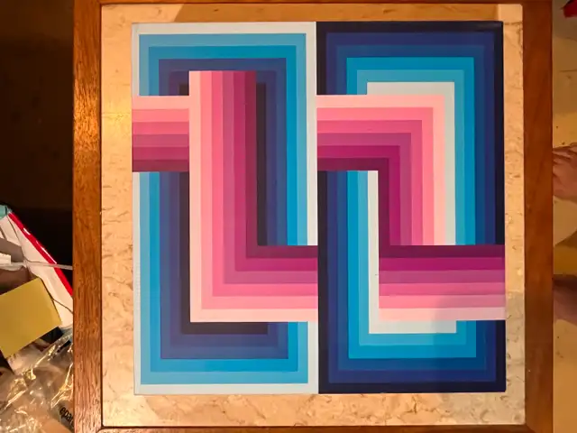 Puzzle in wooden frame