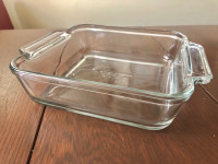 Vintage Anchor Ovenware Square Baking Dish Bake Clear Glass Cook