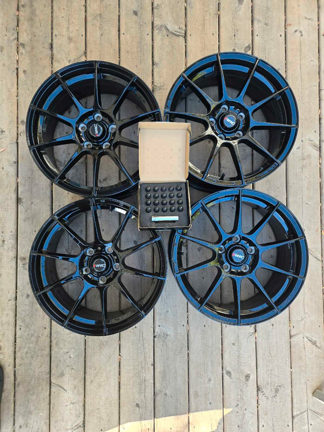 Four black 17 inches rims for sale in Tires & Rims in Meadow Lake - Image 2