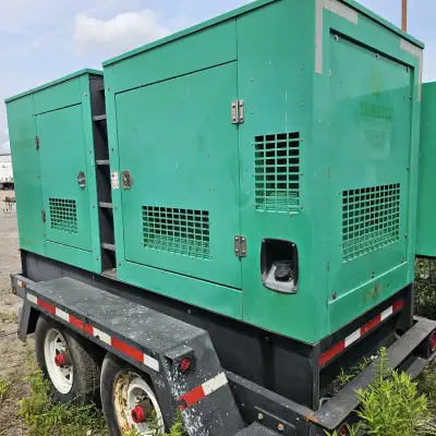 235 KVA MOBILE DIESEL GENERATOR, SINGLE AND 3 PHASE 120/240/480V GENERATOR, JOHN DEERE DIESEL ENGINE...