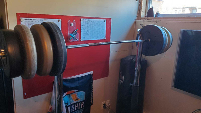 Bench press and squat rack dans Appareils d'exercice domestique  à Laval/Rive Nord