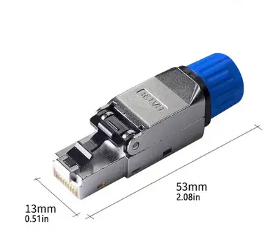 Cat 8 RJ45 Shielded Field Termination Plug, View more