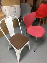 White Red Pink Black Plastic Designer Outdoor Chairs - Chaises