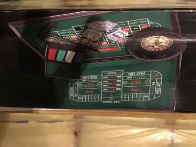 Casino game 3 in 1 , Blackjack , Craps , Roulette , Lots of fun for group of people I will thro in t...