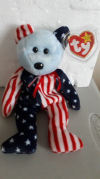 Vintage Blue Face Ty Beanie Babies "Spangle" The unmatched bear