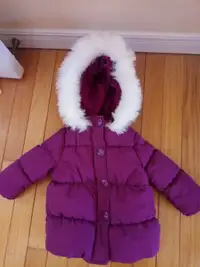 Nice girl's purple winter jacket. Size 6-12 months