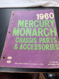 1960 MERCURY MONARCH CHASSIS PARTS & ACCESSORIES CATALOG #M1290