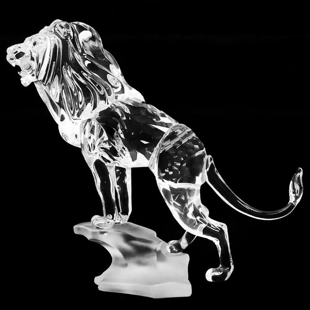 Swarovski Crystal  Large LION  Standing on Rock Base in Arts & Collectibles in Thunder Bay