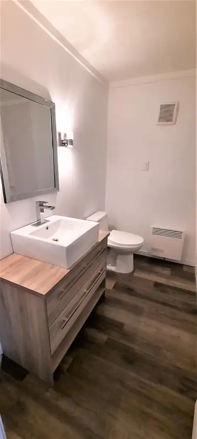 Libre immédiatement, beau 4½ rénové, situé au rez-de-chaussé d'un 6 logements - thermopompe incluse...