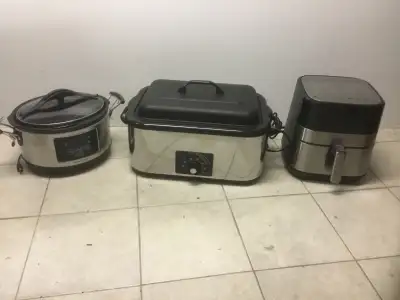 Slow Cooker, Roaster Oven, Air Fryer, Stainless Steel $45 each, View more