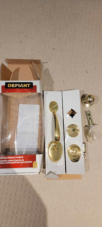 Brass Door Handle Set