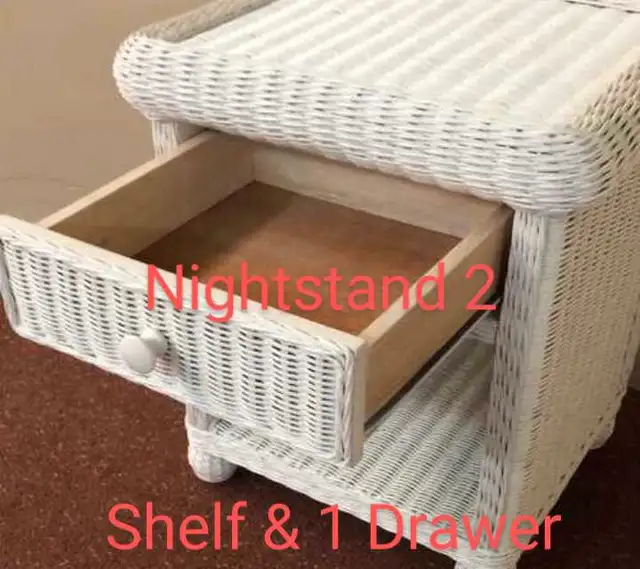 7 pc Bed frame, queen, Headboard,  shelf, Dresser, mirror in Multi-item in Parksville / Qualicum Beach - Image 5