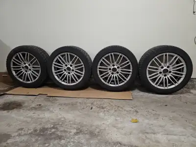 Selling used set of 4 Alloy Rims with Winter Tires size 225/50R17 (fit 2011-2015 BMW X1). Asking $12...