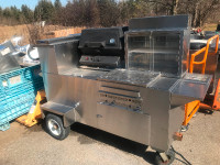 Hot dog cart serviced and ready