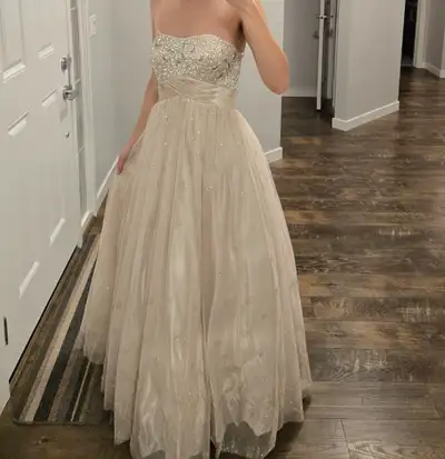 Beautiful Light Beige Graduation Dress!, View more