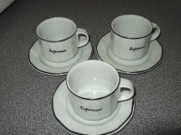 3 tasses avec secoupes espresso