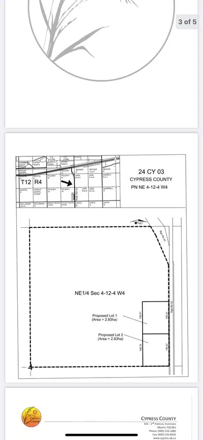 I am selling 7 acres 5 minutes from dunmore and a minute from trans Canada highway Power on site gas...