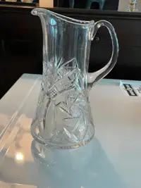 Bowring crystal flower vases and pitcher 