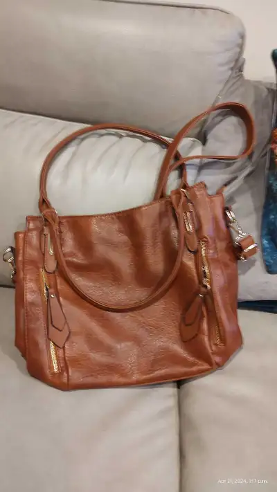 Brown bag with cross body, View more