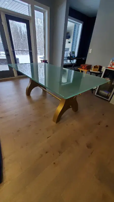 Glass Table Tops, safety tempered, frosted and clear