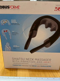 obusforme shiatsu neck massager with vibration and heat