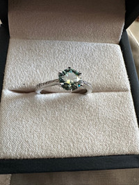 1ct Moissanite Promise Ring (Sz 7) 925 Sterling Silver 