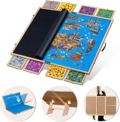 Brand- Lavievert model-21×32" Lavievert 2000 Piece Tilting & Foldable Puzzle Board with 8 Drawers &...