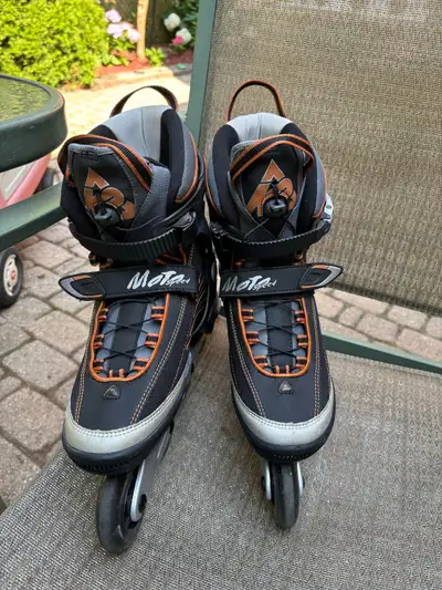Selling a pair of Rollerblades Men’s K2 Moto speed size (10) inline skates in excellent shape like n...