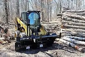 Halverson skid steer mounted firewood processor Halverson wood processors, grapple saws and inverted...
