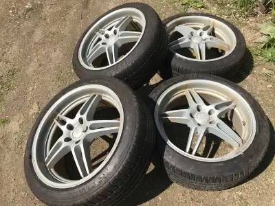 Michelin pilot sport A/S3 224/45 r 19 5x114.3 x 73” hub bore Tread measures evenly on all tires - 5&...