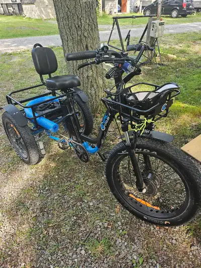 EPIC E Trike electric adult only 25 KM. brand new also trailer for bike $995 in needed