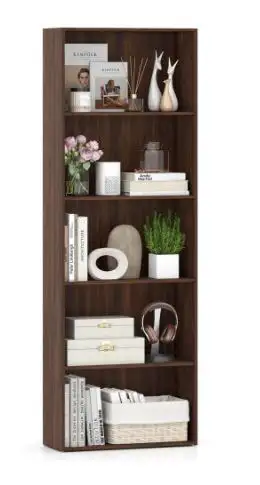 5-Shelf Storage Bookcase Stand Modern Multi-Functional Display C, View more