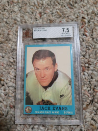 Graded 1962-63 Jack Evans hockey card 