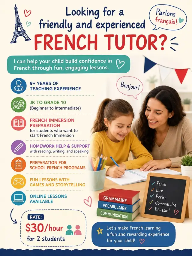 French tutor- for kids