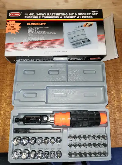 Adjustable screwdriver set 15.00 Vintage deep socket set 30.00 Stud finder mastercraft 25.00 Screwdr...