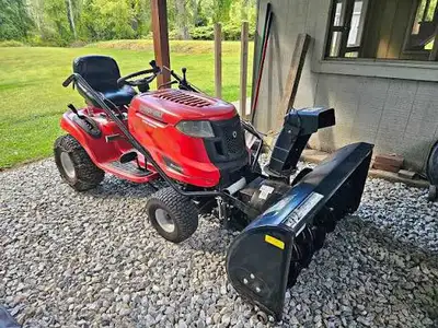 riding lawnmower snow blower attachment , View more