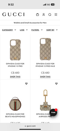 Gucci IPhone 12 phone case 