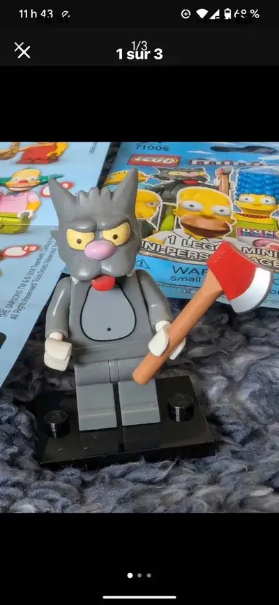 Lego Figurine Miniature Les Simpsons Scratchy Chat, View more