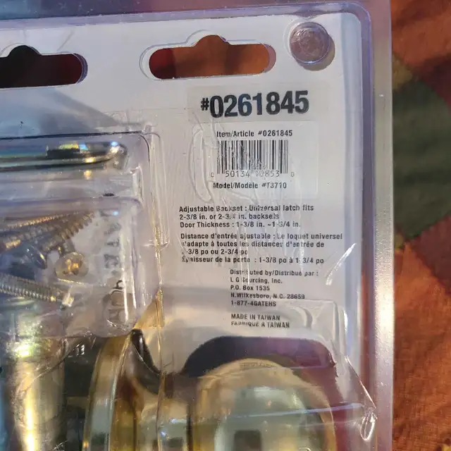 Gatehouse Bed /bath door knob, polished brass new in Windows, Doors & Trim in Mississauga / Peel Region - Image 6