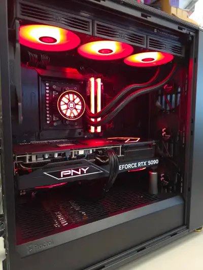 BEAST COMPUTER - RTX 5090 - RYZEN 9800X3D - 64GB RAM - 2TB SSD, View more