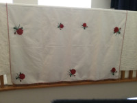 New Fancy Tablecloth 66”x 54”with Red Roses