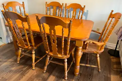 Dining Room Table & Six Chairs, View more