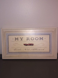 Sign for boys room