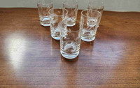 Set of 6 small cornflower glasses