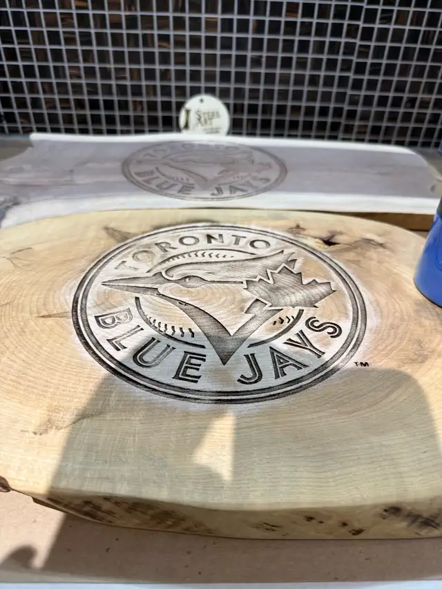 Handcrafted Toronto Blue Jays Live Edge Wall Clock in Home Décor & Accents in Markham / York Region - Image 6