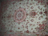 EXTREMELY FINE SILK AND WOOL PERSIAN RUG