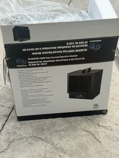 NIB 240V - 10,000 BTU Forced FAN Heater Never Used in Box