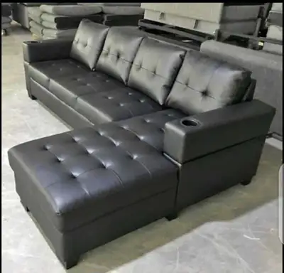 New leather Sectional, View more
