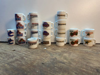 Vintage NHL mini mugs 