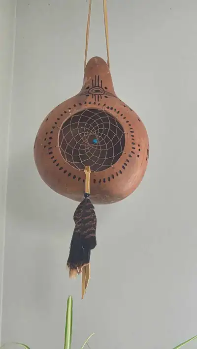 Gourd Dreamcatcher crafted by Meti, View more